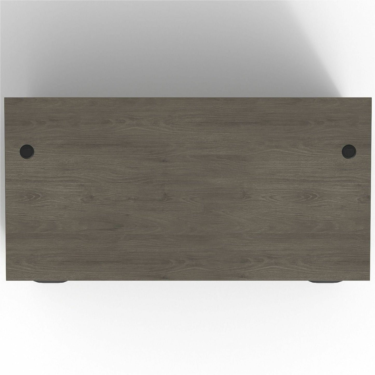 Lorell Prominence 2.0 Series Gray Elm Executive Desk featuring Dual 3/4 Locking Pedestals and High - Performance Thermally Fused Melamine Construction 72"W x 36"D x 29"H (LLR - LLRPD3672QDPGE) - SchoolOutlet