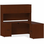 Lorell Prominence 2.0 Series Executive Desk featuring Dual 3/4 Locking Pedestals and High - Performance Thermally Fused Melamine Construction 72
