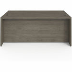 Lorell Prominence 2.0 Series Gray Elm Executive Desk featuring a Right - Hand Locking Pedestal and High - Performance Thermally Fused Melamine Construction 72