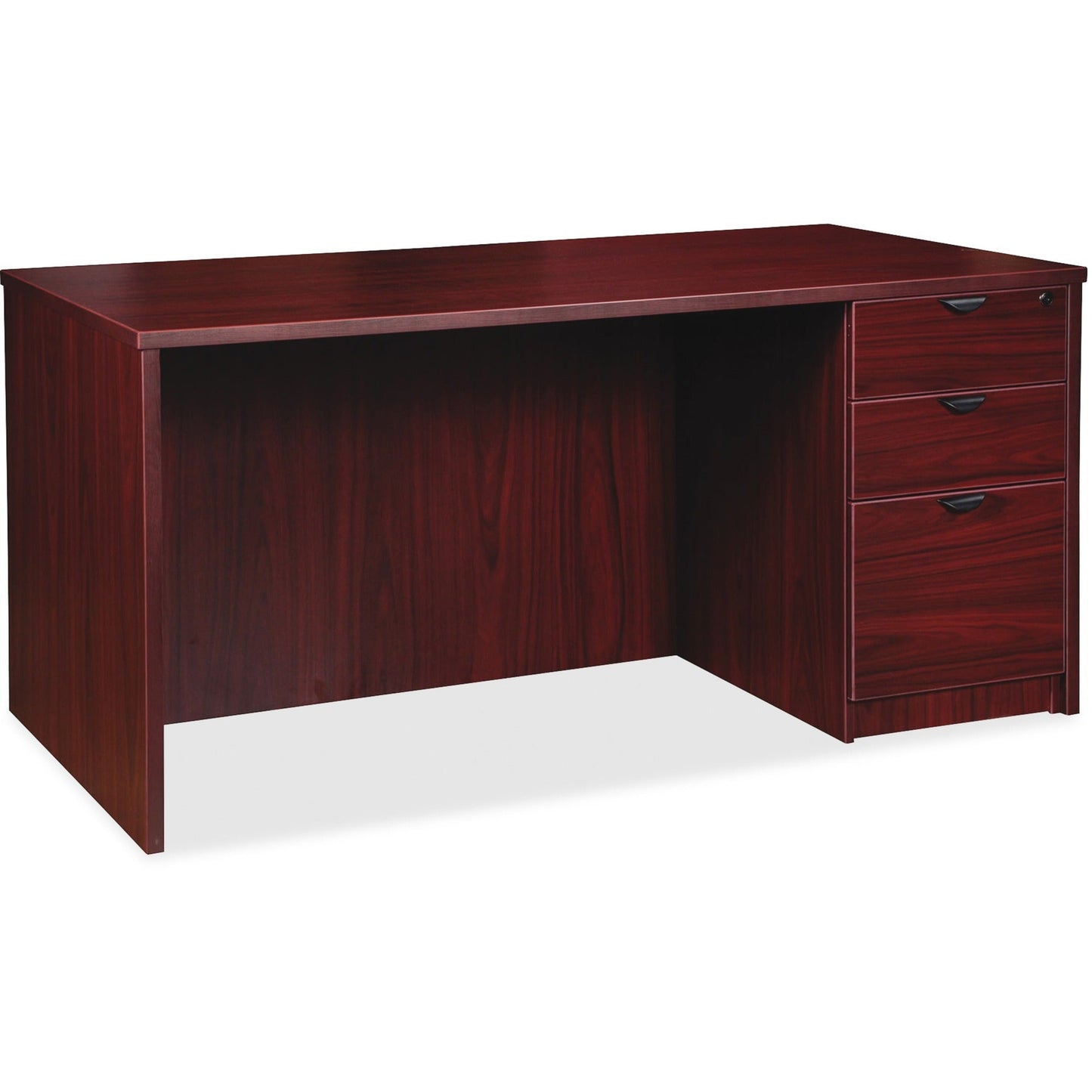 Lorell Prominence 2.0 Series Executive Desk featuring Right - Hand Locking Pedestal and High - Performance Thermally Fused Melamine Construction 72"W x 36"D x 29"H (LLR - LLRPD3672RSPXX) - SchoolOutlet
