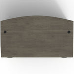 Lorell Prominence 2.0 Series Gray Elm Executive Bowfront Desk featuring Dual Locking Pedestals and High - Performance Thermally Fused Melamine Construction 72
