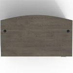 Lorell Prominence 2.0 Series Gray Elm Executive Bowfront Desk featuring a Right - Hand Locking Pedestal and High - Performance Thermally Fused Melamine Construction 72
