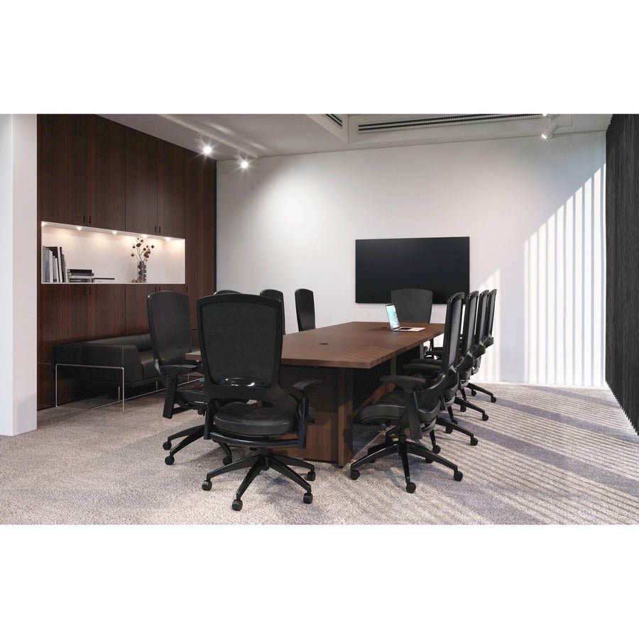 Lorell Prominence 2.0 Slim Modular Table Base 24"W x 8"D x 28"H (LLR - LLRPLB24HMY) - SchoolOutlet