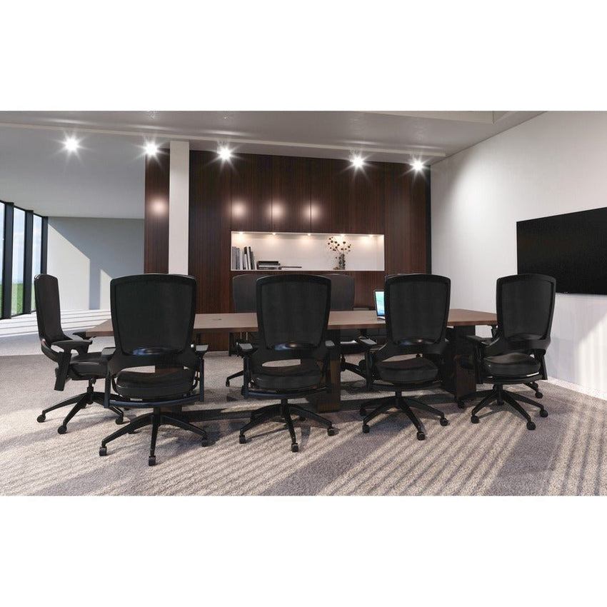 Lorell Prominence 2.0 Slim Modular Table Base 24"W x 8"D x 28"H (LLR - LLRPLB24HMY) - SchoolOutlet