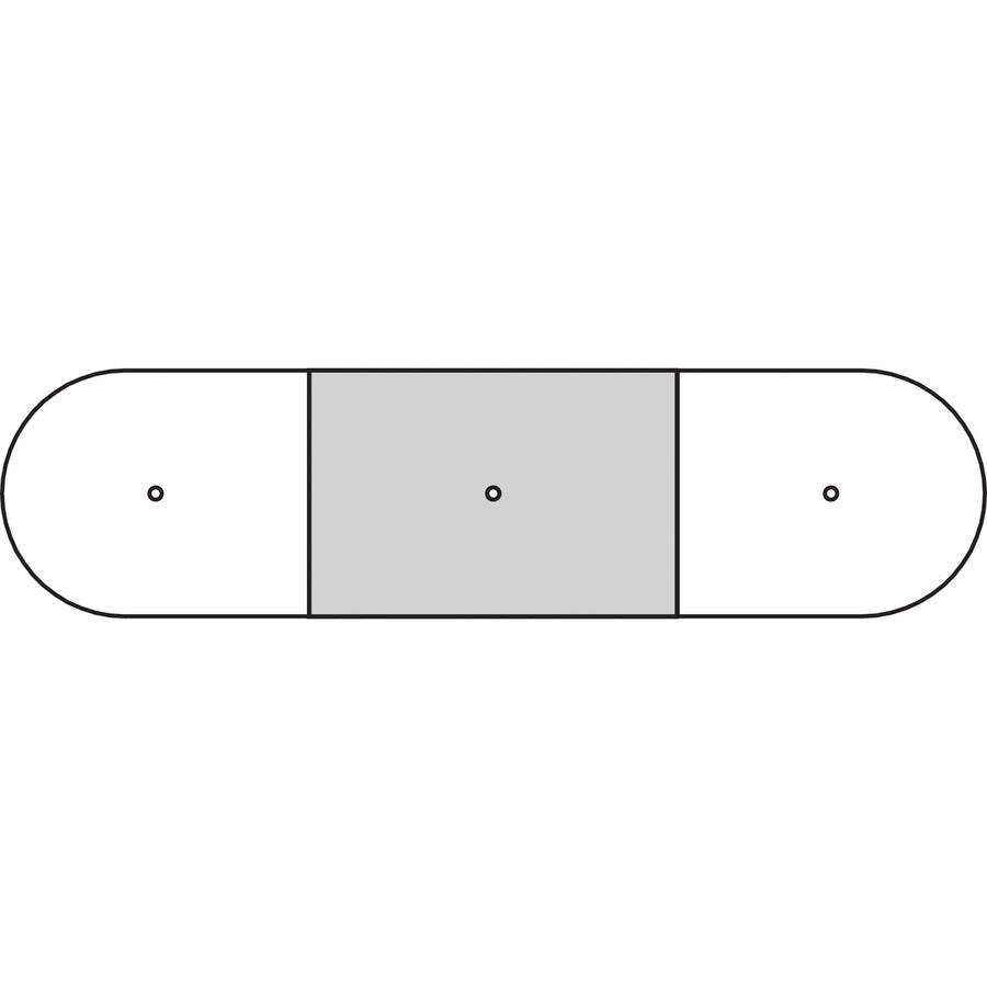 Lorell Prominence 2.0 Half - Racetrack Conference Tabletop 72"W x 48"D x 1.5"Thick (LLR - LLRPOC4872GE) - SchoolOutlet