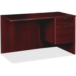 Lorell Prominence 2.0 Right Return with 2 - Drawer Box/File Locking Pedestal 42