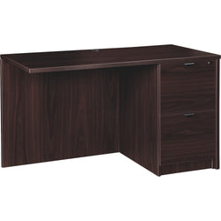 Lorell Prominence 2.0 Right Return with 2-Drawer Locking File Pedestal - 42"W x 24"D x 29"H (LLR-LLRPR2442RXX)