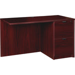 Lorell Prominence 2.0 Right Return with 2 - Drawer Locking File Pedestal - 42