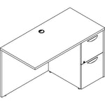Lorell Prominence 2.0 Right Return with 2 - Drawer Locking File Pedestal 48