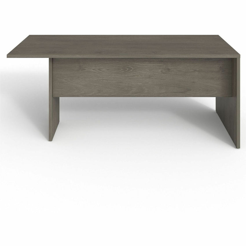 Lorell Prominence 2.0 Series 72"W x 30"D x 29"H Peninsula Desk, Gray Elm Surface 1" (LLR - LLRPRT3072GE) - SchoolOutlet