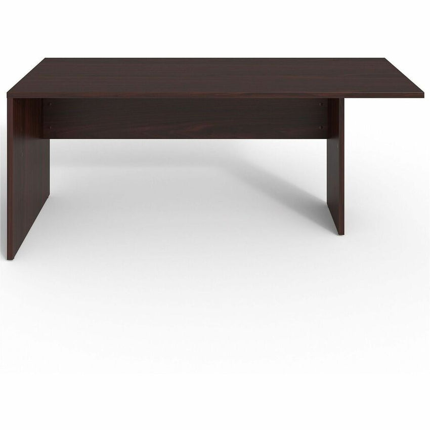 Lorell Prominence 2.0 Mahogany Laminate Peninsula Desk 72"W x 30"D x 29"H (LLR - PRT3072MY) - SchoolOutlet