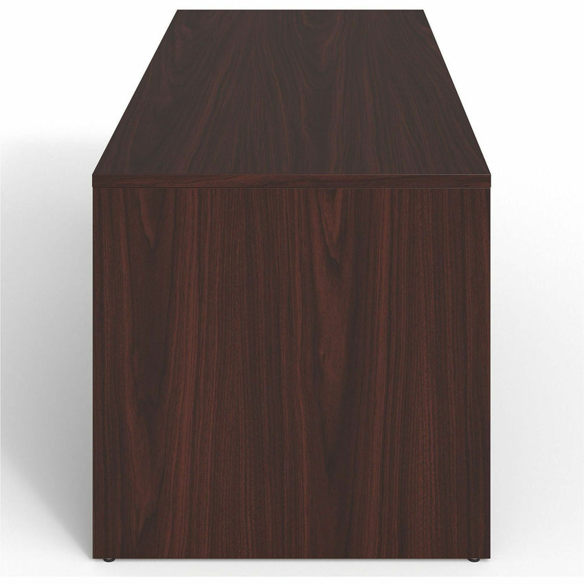 Lorell Prominence 2.0 Mahogany Laminate Peninsula Desk 72"W x 30"D x 29"H (LLR - PRT3072MY) - SchoolOutlet