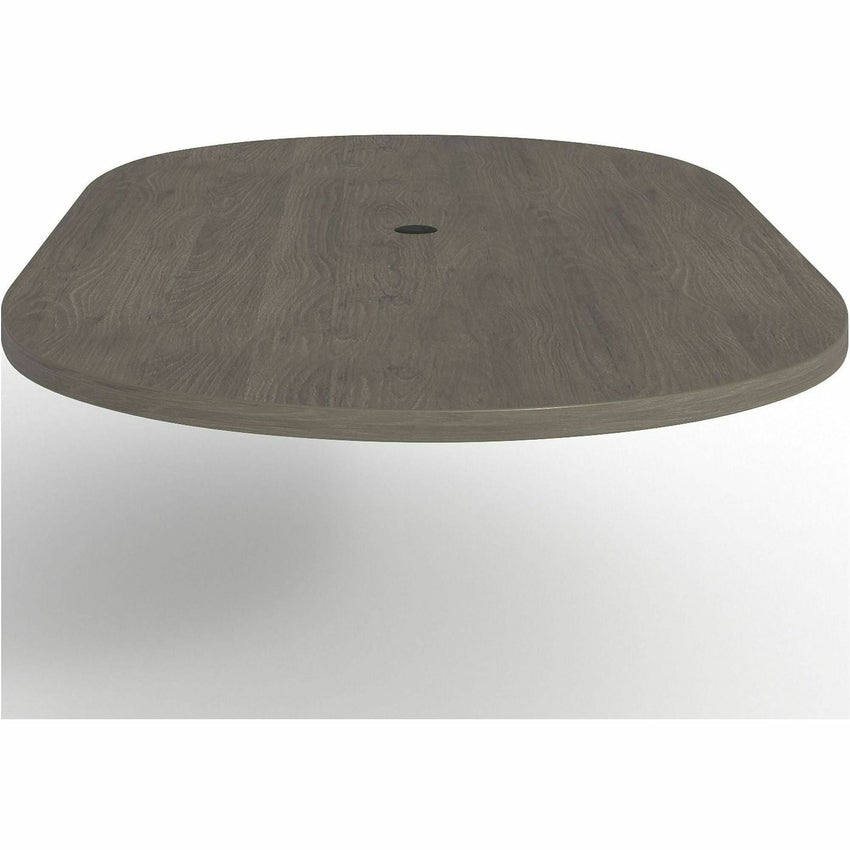 Lorell Prominence 2.0 Racetrack Conference Tabletop Gray Elm 96"W x 48"D (LLR - LLRPRT4896GE) - SchoolOutlet