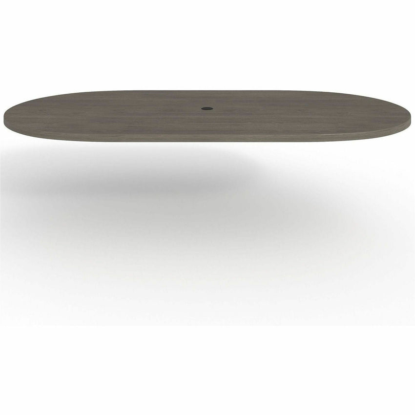 Lorell Prominence 2.0 Racetrack Conference Tabletop Gray Elm 96"W x 48"D (LLR - LLRPRT4896GE) - SchoolOutlet