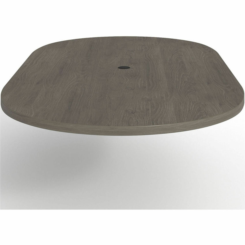 Lorell Prominence 2.0 Racetrack Conference Tabletop Gray Elm 96"W x 48"D (LLR - LLRPRT4896GE) - SchoolOutlet