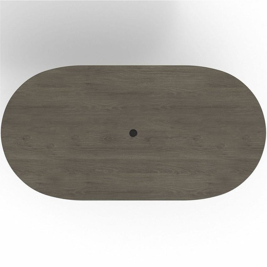 Lorell Prominence 2.0 Racetrack Conference Tabletop Gray Elm 96"W x 48"D (LLR - LLRPRT4896GE) - SchoolOutlet