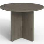 Lorell Prominence 2.0 Round High Performance Laminate Conference Table Gray Elm 42