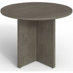 Lorell Prominence 2.0 Round High Performance Laminate Conference Table Gray Elm 42