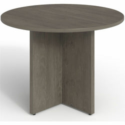 Lorell Prominence 2.0 Round High Performance Laminate Conference Table Gray Elm 42" Diameter x 29"H (LLR-LLRPT42RGE)