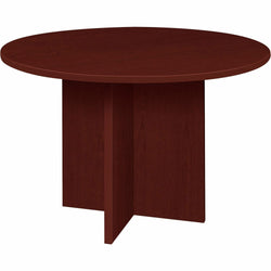 Lorell Prominence 2.0 Round Laminate Conference Table Mahogany 42" Diameter x 29"H (LLR-LLRPT42RM)
