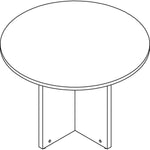 Lorell Prominence 2.0 Round Laminate Conference Table Mahogany 42