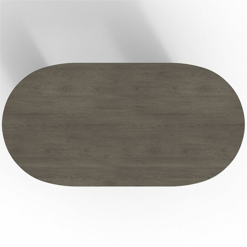Lorell Prominence 2.0 Racetrack Conference Table Gray Elm 72"W x 36"D x 29"H (LLR - LLRPT7236GE) - SchoolOutlet