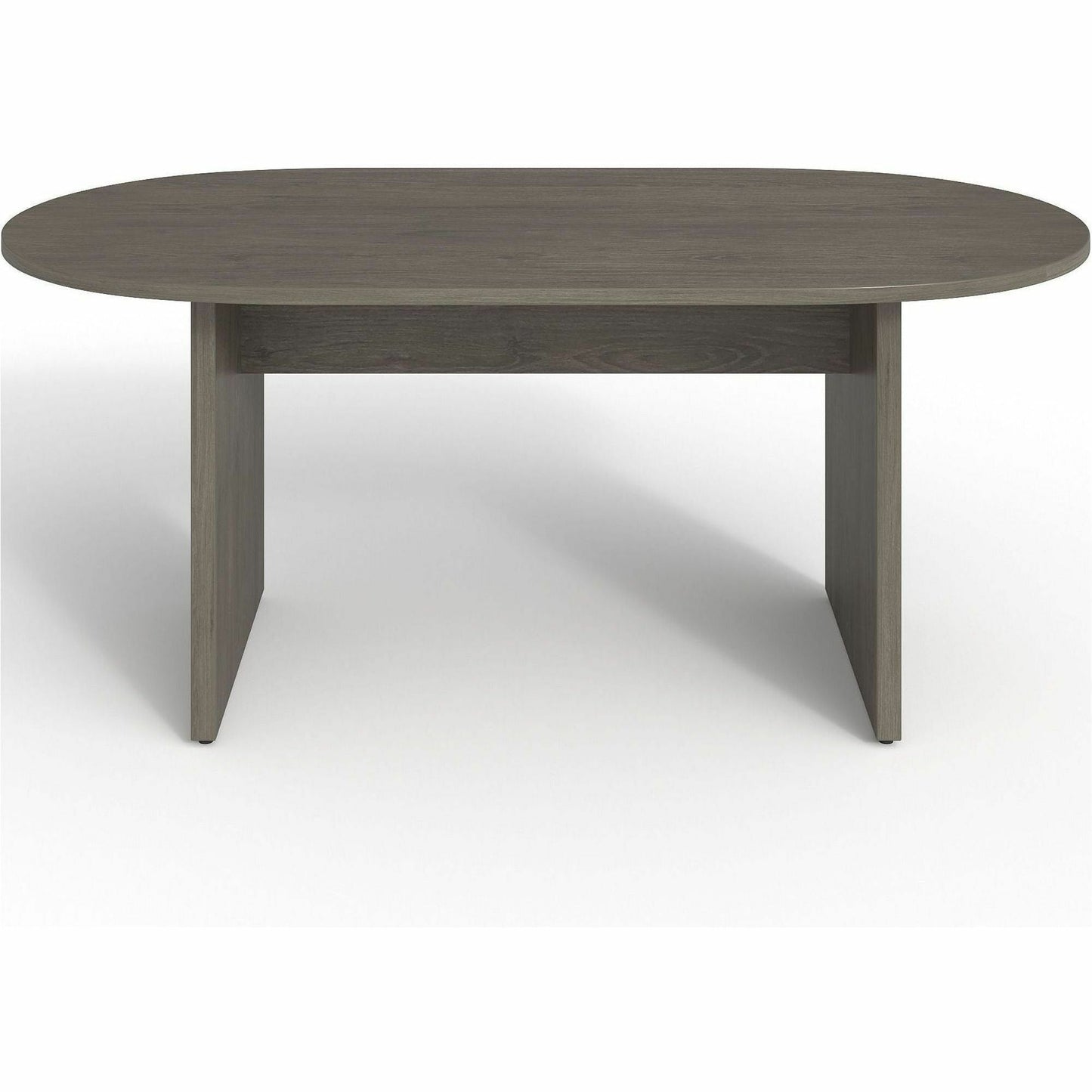 Lorell Prominence 2.0 Racetrack Conference Table Gray Elm 72"W x 36"D x 29"H (LLR - LLRPT7236GE) - SchoolOutlet