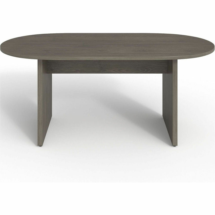 Lorell Prominence 2.0 Racetrack Conference Table Gray Elm 72"W x 36"D x 29"H (LLR - LLRPT7236GE) - SchoolOutlet