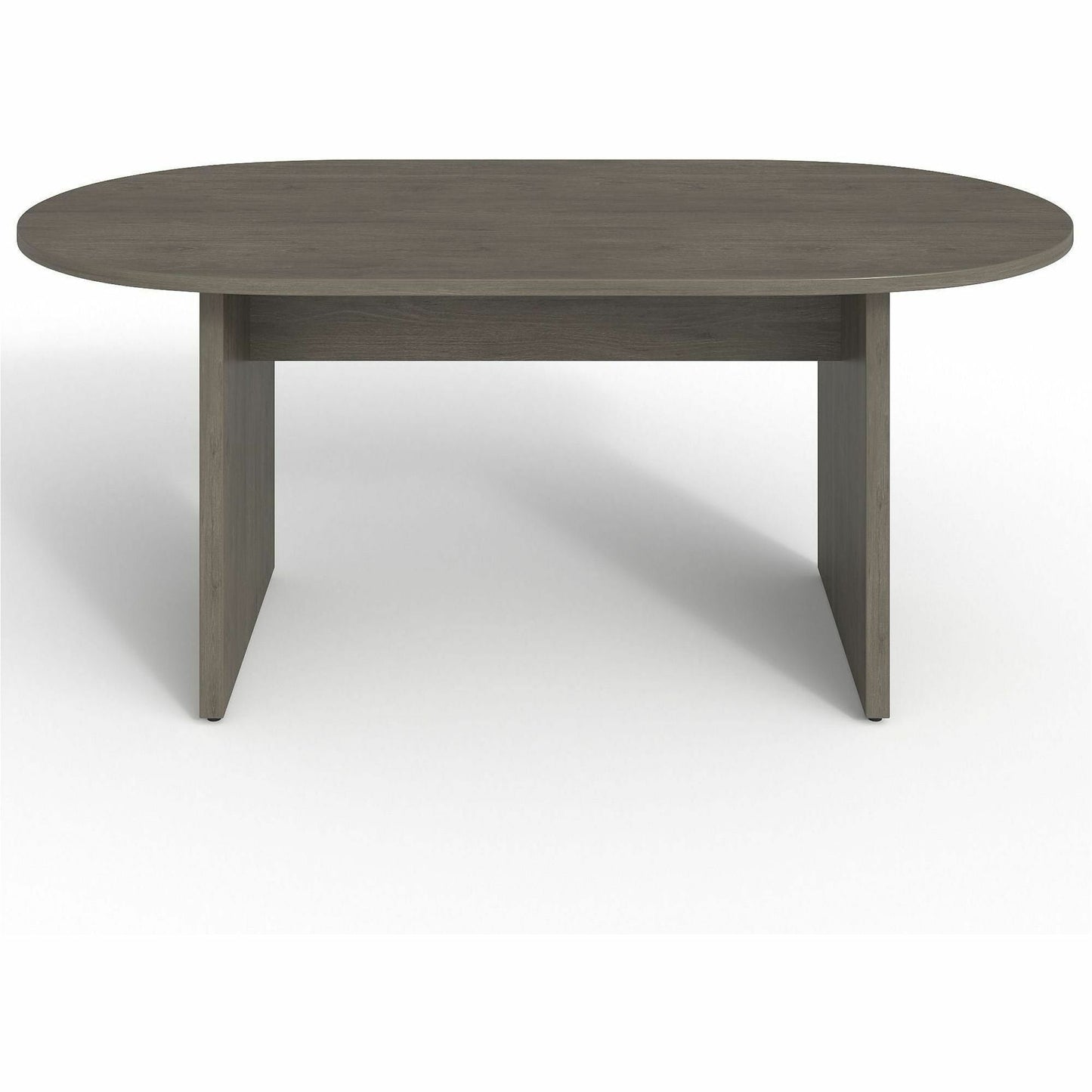 Lorell Prominence 2.0 Racetrack Conference Table Gray Elm 72"W x 36"D x 29"H (LLR - LLRPT7236GE) - SchoolOutlet