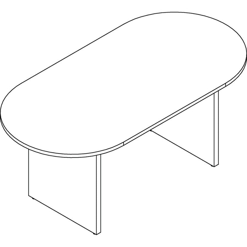 Lorell Prominence 2.0 Racetrack Conference Table Mahogany 72"W x 36"D x 29"H (LLR - LLRPT7236MY) - SchoolOutlet