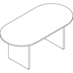 Lorell Prominence 2.0 Racetrack Conference Table Mahogany 72