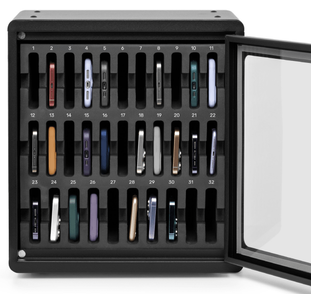 Luxor CellGuard 32 Bay Cell Phone Cabinet Secure & Organized Classroom Phone Storage (CHZZ001) - SchoolOutlet