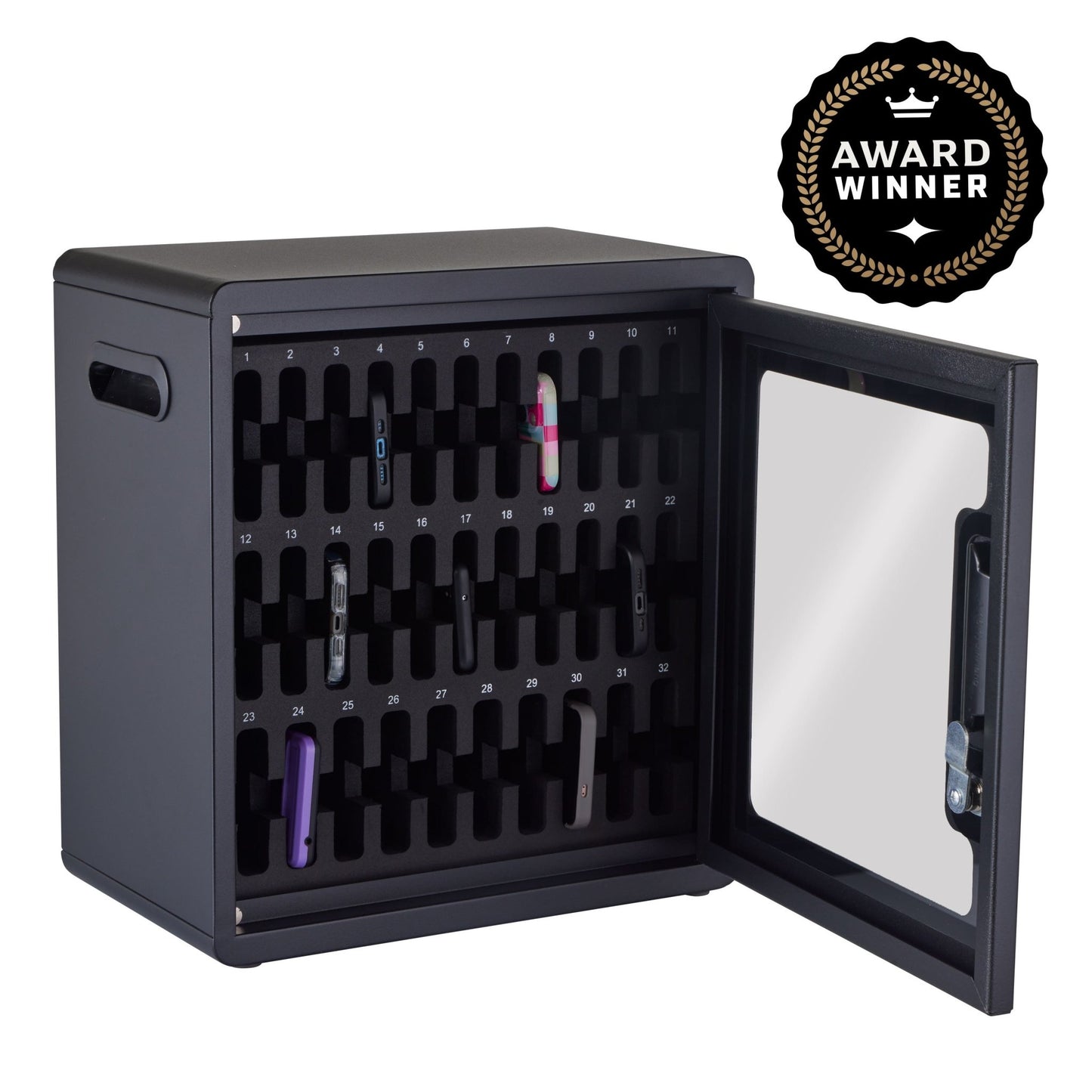 Luxor CellGuard 32 Bay Cell Phone Cabinet Secure & Organized Classroom Phone Storage (CHZZ001) - SchoolOutlet