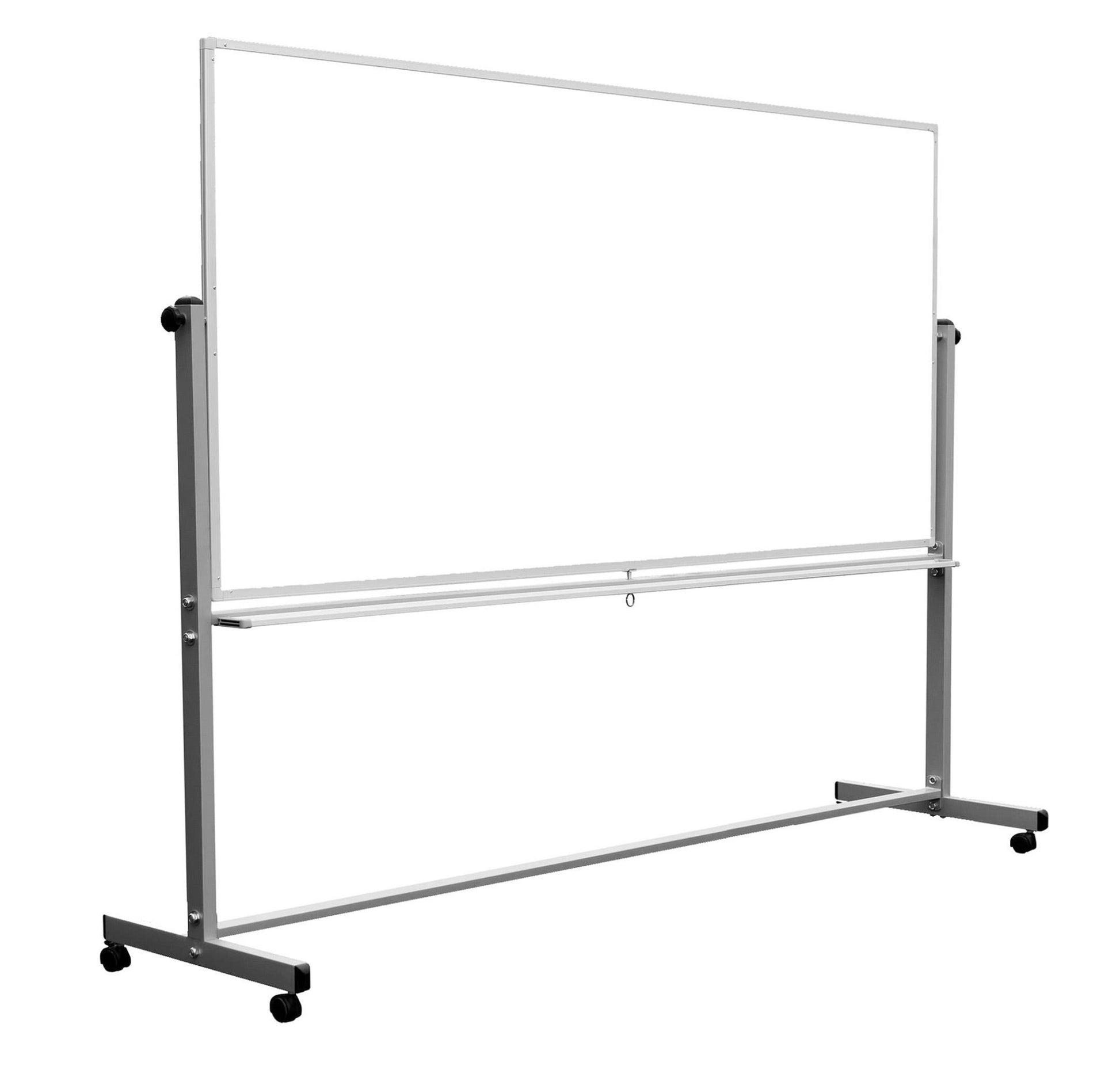 Luxor 90" W x 40" H Double - Sided Magnetic Whiteboard (DEMW003) - SchoolOutlet