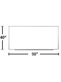 Luxor 90" W x 40" H Wall - Mounted Magnetic Whiteboard (DEWM005) - SchoolOutlet