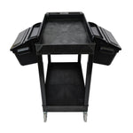 Luxor E Series EC11-B-OUTRIG - Tub Cart 2 Shelves with Outrigger Utility Cart Bins - 35.25