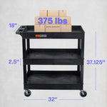 Luxor E Series EC111 - Tub Cart 3 Shelves - 35