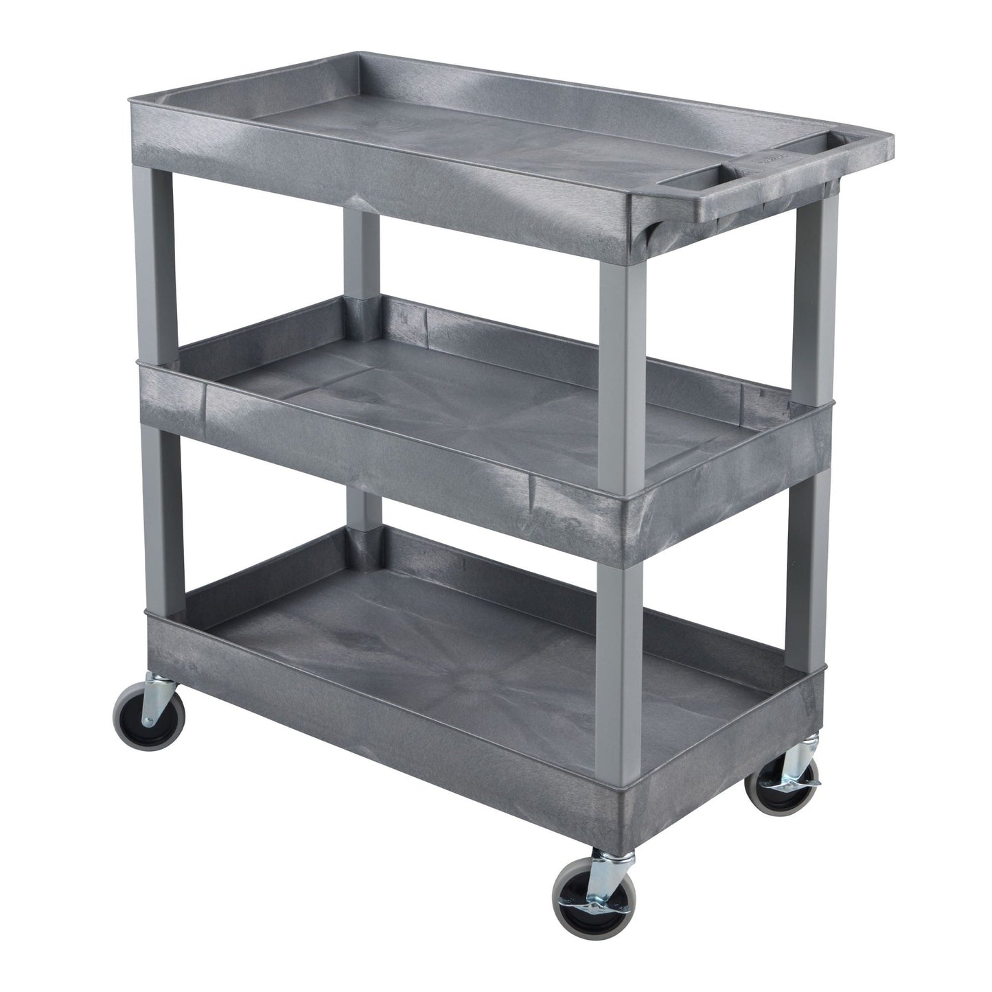 Luxor E Series EC111 - Tub Cart 3 Shelves - 35"W x 36"H - SchoolOutlet