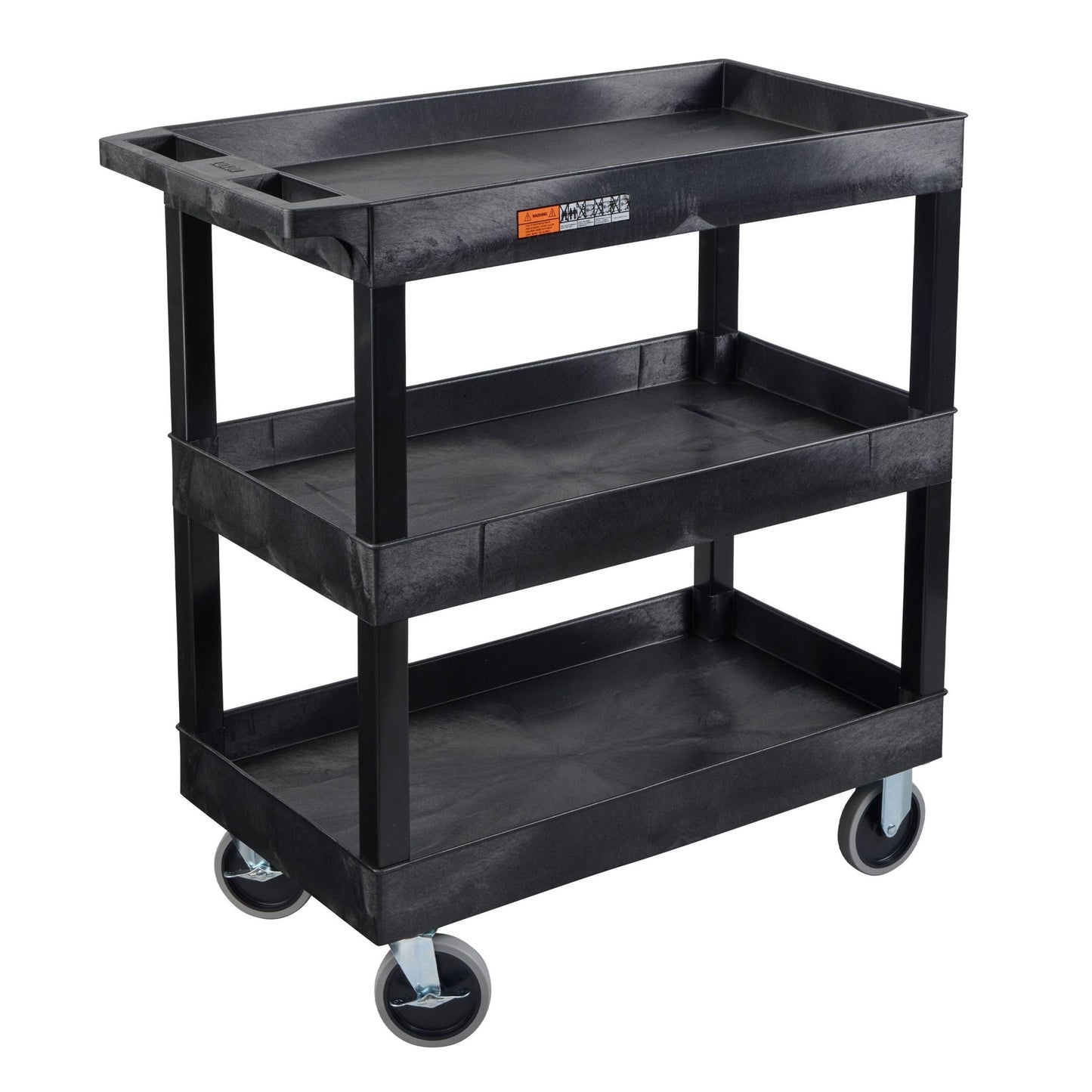 Luxor E Series EC111HD - Tub Cart 3 Shelves HD Model - 35"W x 37"H - SchoolOutlet