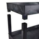 Luxor 18 x 32 Cart 2 Tub / 1 Flat Shelves - Black - SchoolOutlet