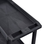 Luxor 18 x 32 Cart 2 Tub / 1 Flat Shelves - Black - SchoolOutlet