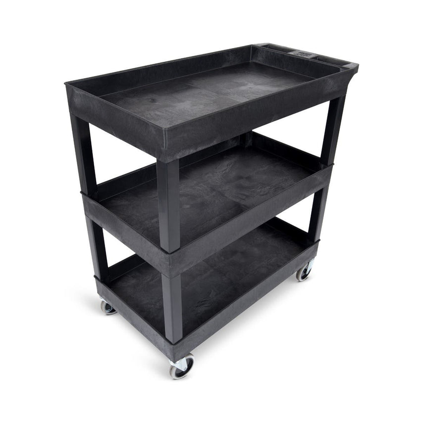 Luxor 18 x 32 Cart 2 Tub / 1 Flat Shelves (LUX-EC121HD-B) - SchoolOutlet