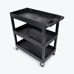 Luxor 18 x 32 Cart 2 Tub / 1 Flat Shelves (LUX-EC121HD-B) - SchoolOutlet