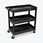 Luxor 18 x 32 Cart 2 Tub / 1 Flat Shelves (LUX-EC121HD-B) - SchoolOutlet