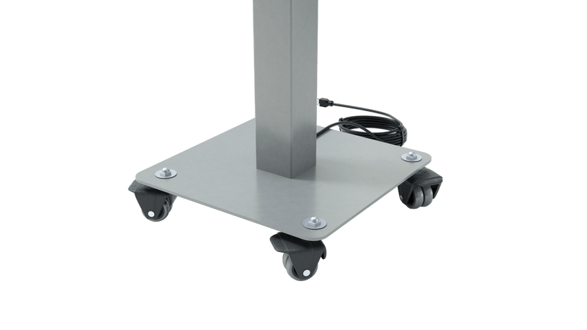 Luxor KwikBoost Wheeled Base for Freestanding Courtesy Charging Stations 15"W x 15"D x 3"H (LUX - KB96008) - SchoolOutlet