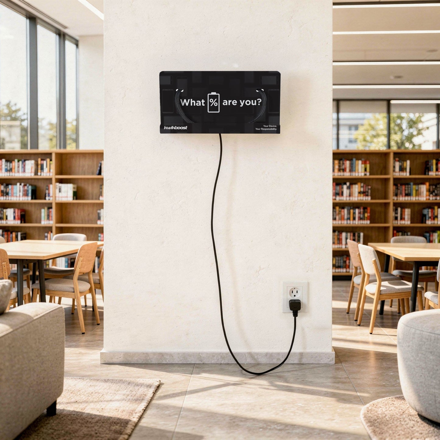 Luxor KwikBoost Wall Mounted Courtesy Charging Station (LUX - KBSCCSWM) - SchoolOutlet