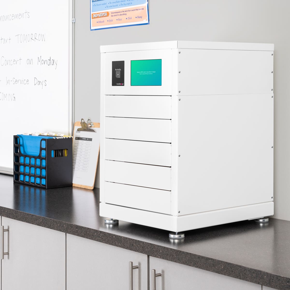 Luxor Kwik IQ - Five Bay Large Device Charging Locker Bundle (LUX - KBSL - LD5 - B) - SchoolOutlet