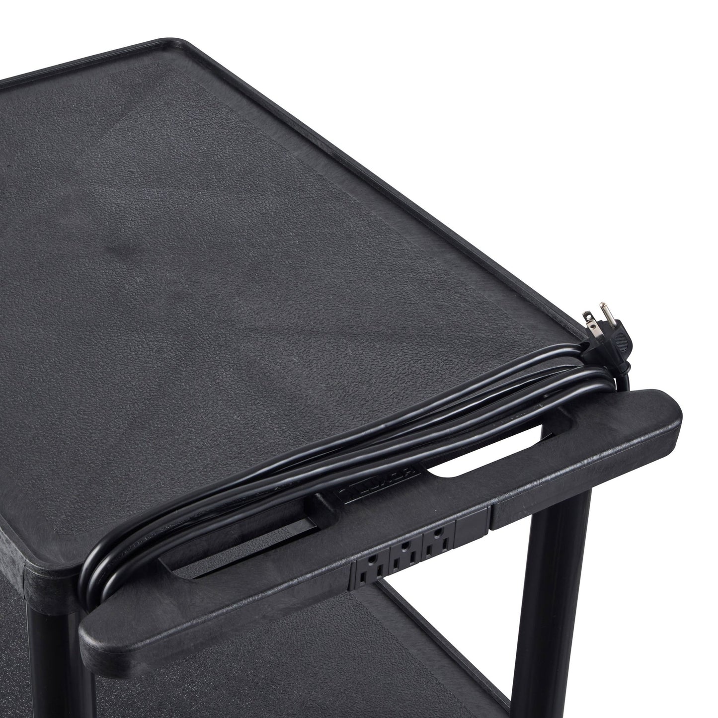 Luxor LP54E-B - Plastic AV Cart 3 Shelves (Luxor LUX-LP54E-B) - SchoolOutlet