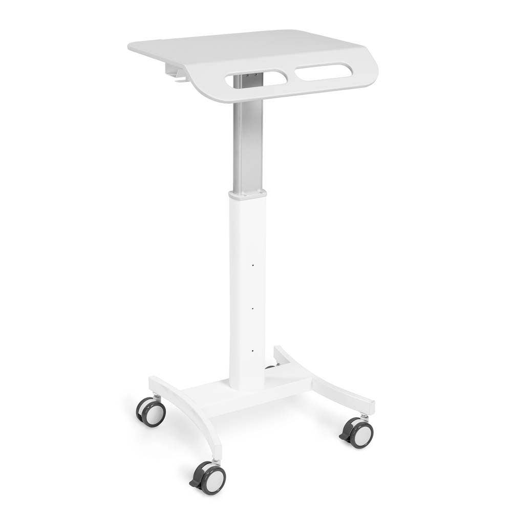 Luxor Vitalize Laptop Cart Adjustable Height Rolling Medical Cart 21" x 18" D x 28.75" to 43" H (MCWS002) - SchoolOutlet