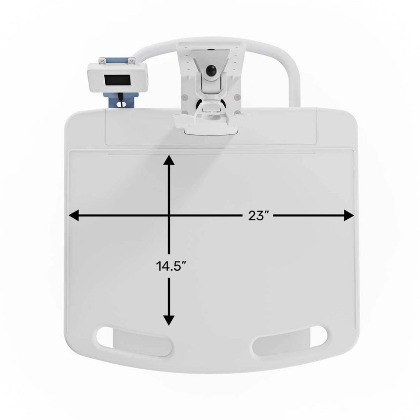 Luxor Vitalize Laptop Cart Adjustable Height Rolling Medical Cart Deluxe 24.1" W x 28.6" D x 50.5" - 64.5" H (MCWS004) - SchoolOutlet